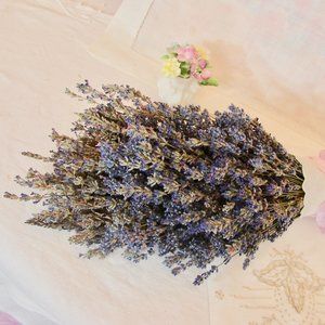 Highly Scented  French & English Dried Lavender Bouquet wrapped in Vintage Linen
